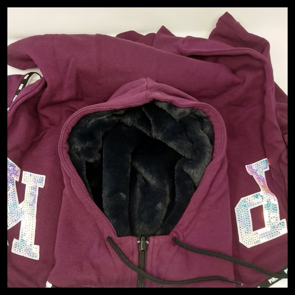 PINK Victoria’s Secret Bling Full ZIP Hoodie - Picture 6 of 7